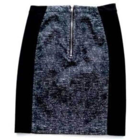 H&M Black and White Color Block Pencil Skirt Size 8 - Picture 2 of 9
